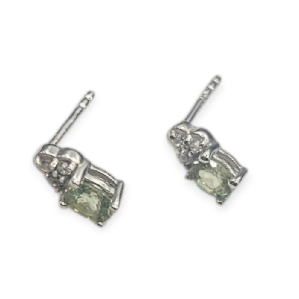 Garnet and Zircon Earrings
